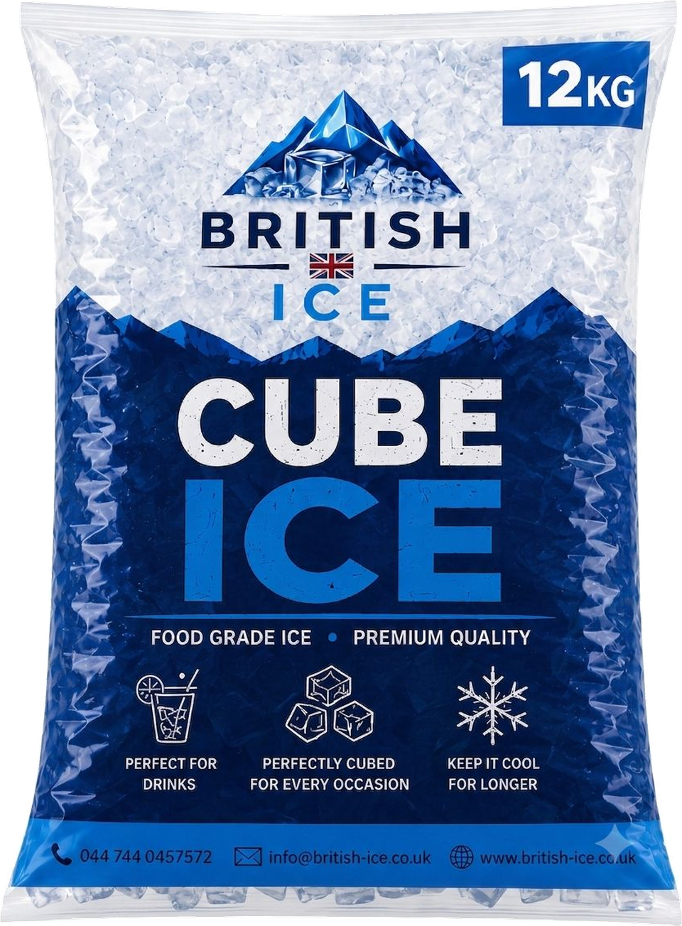 Cube Ice, 12kg Bag